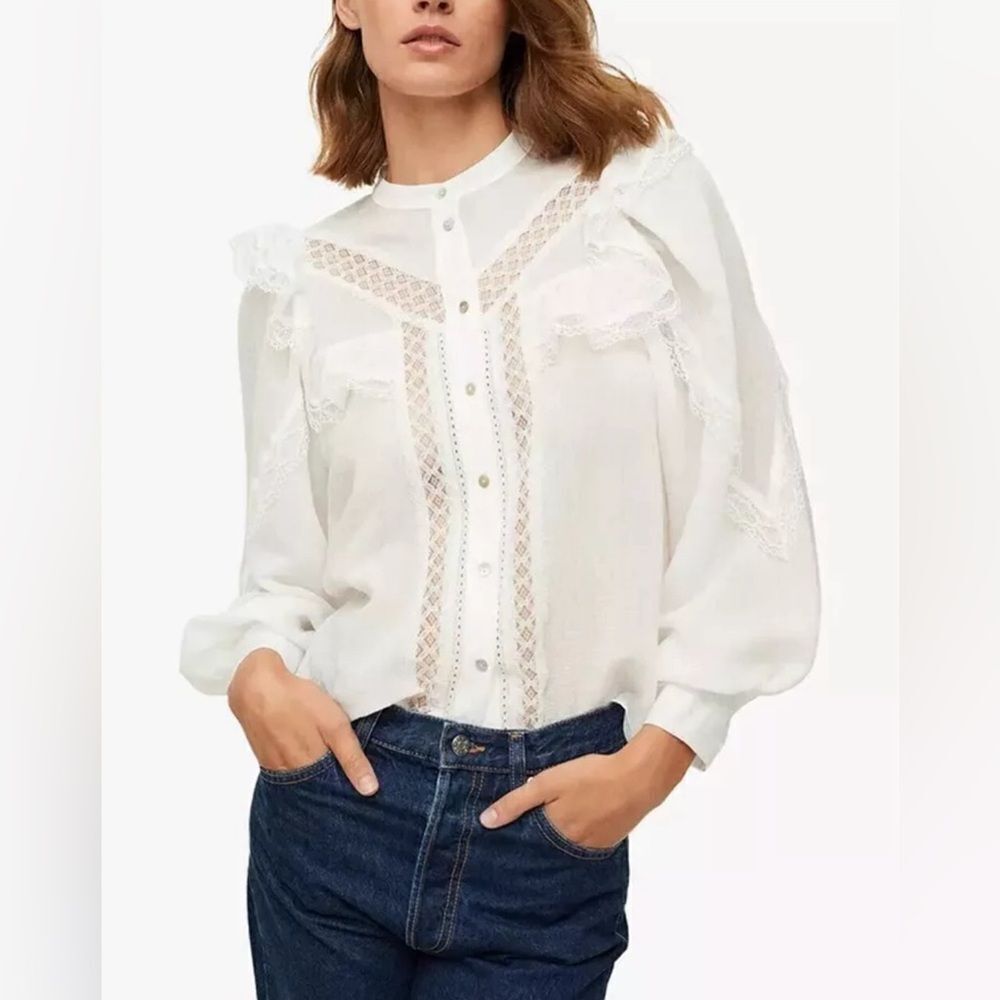 MNG MANGO Blouse Top Lace